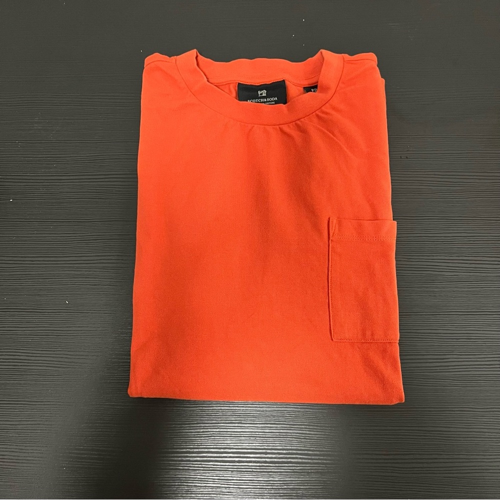 Scotch&Soda Men’s Orange Pocket Tee
